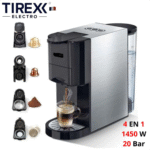 ماكينة القهوة 4 في 1 متعددة الكبسولات 1450 واط 20 بار TIREXX
